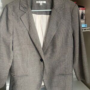 CAbi gray/beige blended tweed blazer Size 12
